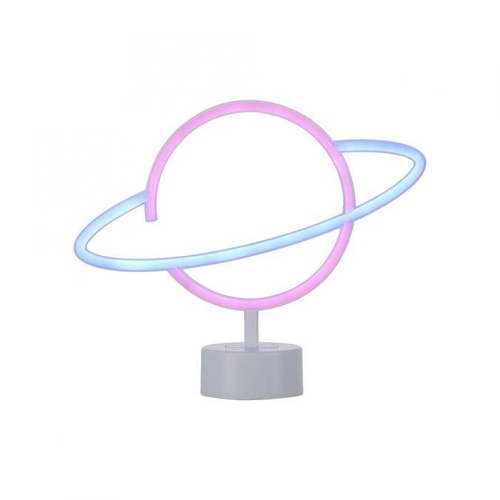 Stolní lampy dekorační - LD 85029-70 NEON-SATUR LED stolní lampa dekorační vícebarevný motiv na baterie s vypínačem - LEUCHTEN DIREKT / JUST LIGHT - foto 1