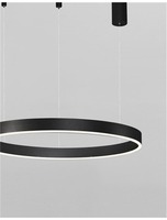 Kruhová - NV 9190840 Závěsné svítidlo MOTIF černý hliník a akryl LED 40W 230V 3000K IP20 stmívatelné - NOVA LUCE