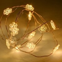 LED osvětlení na BATERIE - DLED BL33 DecoLED LED světelný řetěz na baterie - vločky, teplá bílá, 20 diod, 2,3 m