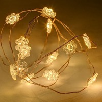 LED osvětlení na BATERIE - DLED BL33 DecoLED LED světelný řetěz na baterie - vločky, teplá bílá, 20 diod, 2,3 m