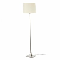 Stojací lampy - FARO 29686-08 REM matný nikl/béžová stojací lampa - FARO