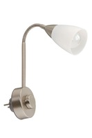 S ramenem - BRI 2491-012P Flexibilní svítidlo do zásuvky 23,5 cm E14 25W matný nikl - BRILONER