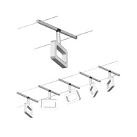 Sady - P 94481 LED lankový systém Frame základní sada 5x4,8W 3000K 230/12V matný chrom/chrom - PAULMANN