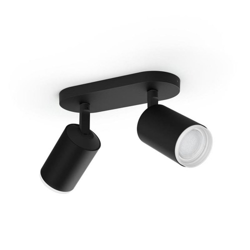 SmartHome Paul Neuhaus - PH 50632/30/P7 Hue Fugato Bluetooth SVÍTIDLO BODOVÉ 2xGU10 5,7W 350lm 2000-6500K, černá - PHILIPS HUE (915005761401) - foto 1