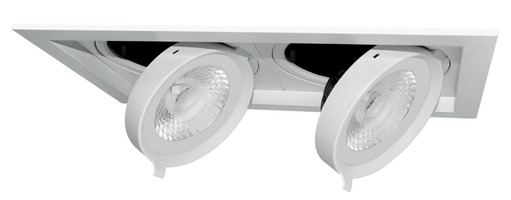 Hranatá - CEN FSMD2-300240 SVÍTIDLO LED REGIA ZAPUŠTĚNÉ VÝKLOPNÉ 2 MODULY 335 mm 30W 4000K Ra95 2530Lm 38d DIMM IP20 - CENTURY