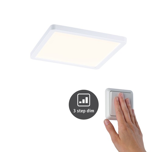 Koupelnová - P 93053 LED vestavné svítidlo Areo VariFit IP44 3-krokové-stmívatelné 175x175mm 13W 3.000K bílá - PAULMANN - foto 1