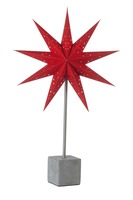 Interiérové dekorace - MAR 702223 Hard červená hvězda na stůl - Markslöjd