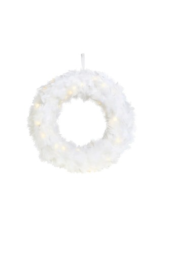 Interiérové dekorace - MAR 705290 peří bílý věnec s peřičky - Markslöjd - foto 1