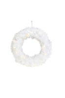 Interiérové dekorace - MAR 705290 peří bílý věnec s peřičky - Markslöjd