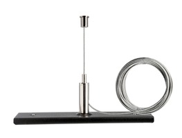 Lišty a příslušenství - IMPR 720035 Deko-Light 1-fázový kolejnicový systém, D One závěsný držák 3m lanko, černá RAL 9011 120 mm - LIGHT IMPRESSIONS