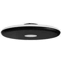 Kruhová - OS ZET60538 ZETA 2 PF stropní/nástěnné plastové svítidlo černá IP40 4000 K 38W LED - OSMONT