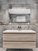 Přisazená - NV 787016 Svítidlo na zrcadla GLIM bílý hliník a akryl LED 18W 230V 3000K IP44 - NOVA LUCE