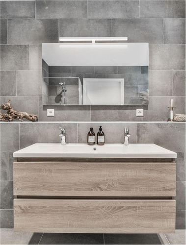 Přisazená - NV 787016 Svítidlo na zrcadla GLIM bílý hliník a akryl LED 18W 230V 3000K IP44 - NOVA LUCE - foto 1