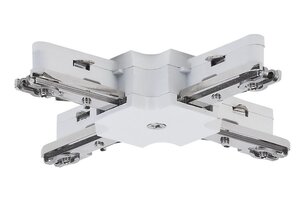Lišty a příslušenství - P 97687 URail systém Light&Easy "X" spojka max.1000W bílá 230V kov/plast - PAULMANN