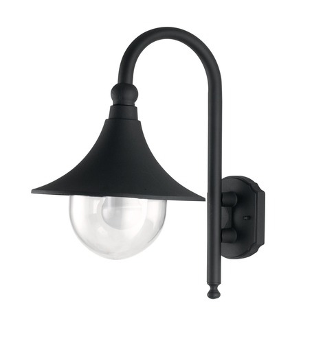 Nástěnná - FAN LANT-PAVIA-AP1 Venkovní nástěnné svítidlo PAVIA černá, 1xE27, IP44, 26 x 48 x 34 cm - FANEUROPE - foto 1