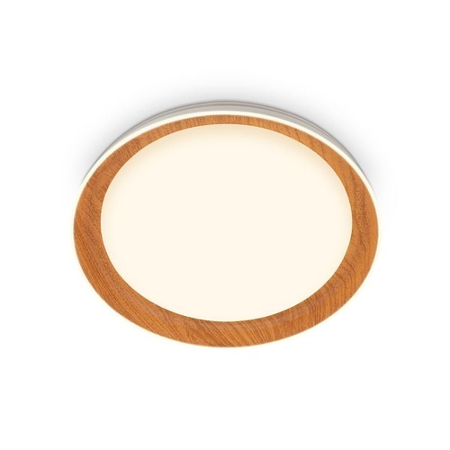 Kruhová - BRILO 3852014 Ijus LED stropní svítidlo, dekor dřeva, svítíci hrana, imitace dřeva - BRILO - foto 1