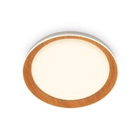 Kruhová - BRILO 3852014 Ijus LED stropní svítidlo, dekor dřeva, svítíci hrana, imitace dřeva - BRILO