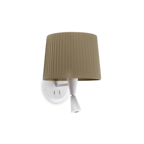 Dekorativní - FARO 64308-37 SAMBA bílá/skládaná zelená nástěnná lampa se čtecí lampičkou - FARO - foto 1