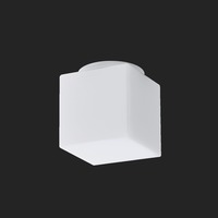 Hranatá - OS APU52160 APUS 2 stropní/nástěnné skleněné svítidlo bílá IP44 60W E27 (původní kód OS 52160) - OSMONT