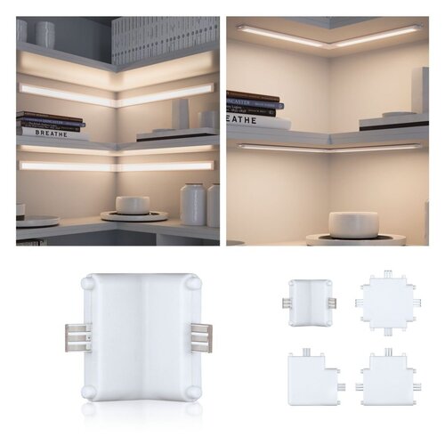 Clever Connect - P 99967 Nábytkové svítidlo Clever Connect nástěnná spojka Border bílá mat 12V - PAULMANN - foto 1