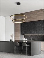 Kruhová - NV 9695239 Závěsné svítidlo MR JOHN černá a mosaz zlatá LED 102W 3000K stmívatelné - NOVA LUCE
