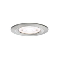 Koupelnová - P 92335 LED vestavné svítidlo Nova GU10 Flat nevýklopné IP44 4,9W 230V 4000K kov kartáčovaný - PAULMANN