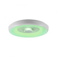 Kruhová - LD 14271-16 LED stropní svítidlo bílé s křišťálovým efektem, dálkové ovládání, Tuya, stmívatelné s aplikací RGB/2700-5000K - JUST LIGHT