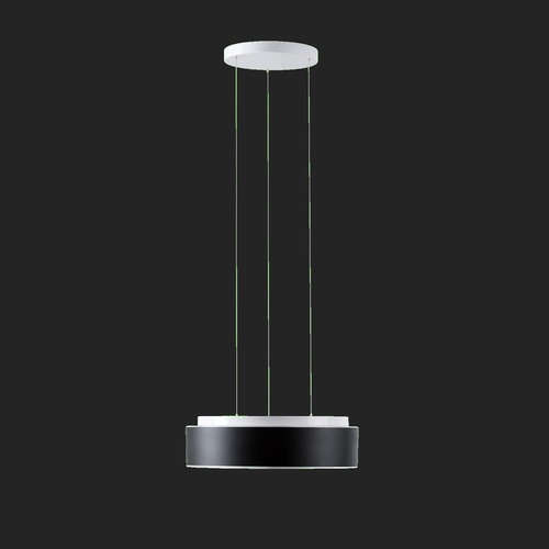 Kruhová - OS ERI71360 ERIS LEC3 závěsné skleněné svítidlo bílá / bílo - černá IP40 3000/4000 K 27W LED DALI (původní kód OS 71360) - OSMONT - foto 1