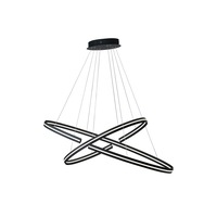 Dekorativní - FAN LED-CLARKE-S120C Závěsné LED svítidlo CLARKE černá, 88 W, 11000 lm, 3000 K, 120 x 60 x 124 cm - FANEUROPE