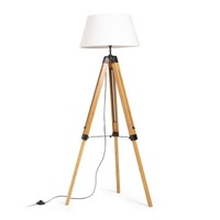 Stojací lampy - RED R14500 ALVIS/AMBITUS 46 stojanová bílá bambus/černá 230V E27 15W - RED - DESIGN RENDL