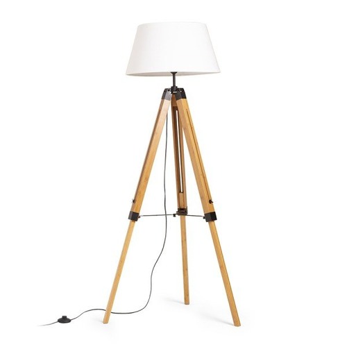 Stojací lampy - RED R14500 ALVIS/AMBITUS 46 stojanová bílá bambus/černá 230V E27 15W - RED - DESIGN RENDL - foto 1