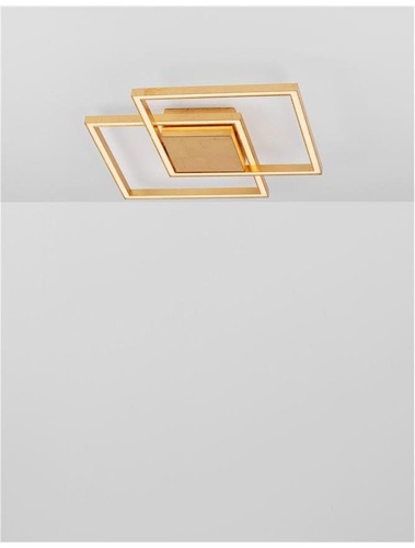Hranatá - NV 9500821 Stropní svítidlo BILBAO plátkovaný zlatý hliník a akryl LED 25W 230V 3000K IP20 - NOVA LUCE - foto 1
