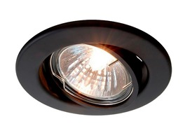 Kruhová - IMPR 110037 Deko-Light stropní vestavné svítidlo 220-240V AC/50-60Hz GU10 1x max. 35,00 W černá RAL9004 - LIGHT IMPRESSIONS