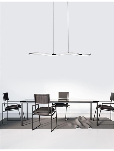 Podélná - NV 81002002 Závěsné svítidlo CESENA chromovaný hliník a akryl LED 42W 230V 3000K IP20 - NOVA LUCE - foto 1