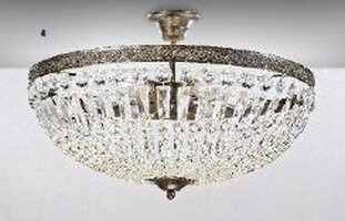 Dekorativní - OR DL 7-542/6 Stropní svítidlo 6xE27 antik/křišťálové závěsy, průměr 60cm - ORION