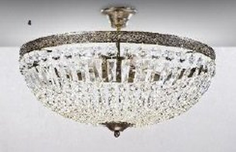 Dekorativní - OR DL 7-542/6 Stropní svítidlo 6xE27 antik/křišťálové závěsy, průměr 60cm - ORION - foto 1