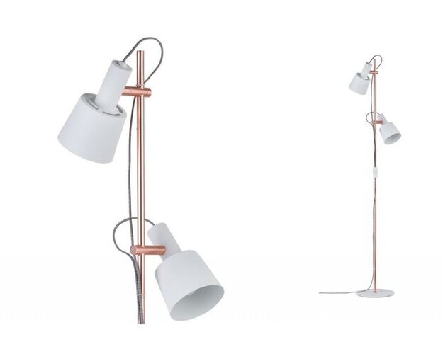Stojací lampy - P 79660 Stojací lampa Neordic Haldar bílá / měď - PAULMANN - foto 1