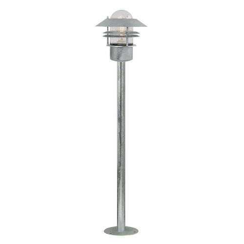 Sloupková - NOR 25078031 Venkovní sloupkové svítidlo Blokhus 1x60W E27 galvanizovaná čirá - NORDLUX - foto 1