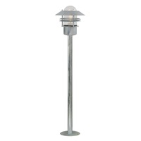 Sloupková - NOR 25078031 Venkovní sloupkové svítidlo Blokhus 1x60W E27 galvanizovaná čirá - NORDLUX
