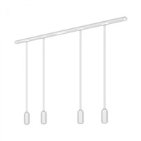 Lištové Briloner 230V - BRILO 8016046 1-fázový lištový systém, kompletní sada, 4x LED závěsná svítidla, bílá - BRILO
