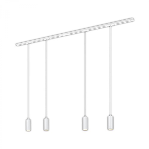 Lištové Briloner 230V - BRILO 8016046 1-fázový lištový systém, kompletní sada, 4x LED závěsná svítidla, bílá - BRILO - foto 1