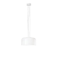 Kruhová - FAN I-GIBUS-S30 BCO Závěsné svítidlo Gibus, bílé, 1 x E27, 30 x 30 x 150 cm - FANEUROPE