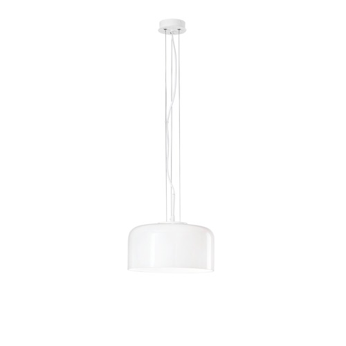 Kruhová - FAN I-GIBUS-S30 BCO Závěsné svítidlo Gibus, bílé, 1 x E27, 30 x 30 x 150 cm - FANEUROPE - foto 1