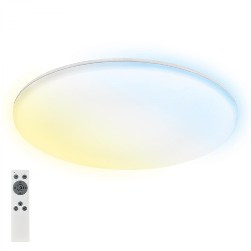 Kruhová - BRILO 3834016 Rowny LED stropní svítidlo do koupelny, dálkový ovladač, stmívatelné, CCT, přímé a nepřímé osvětlení, kruhové 35 cm, bílé - BRILO - foto 1