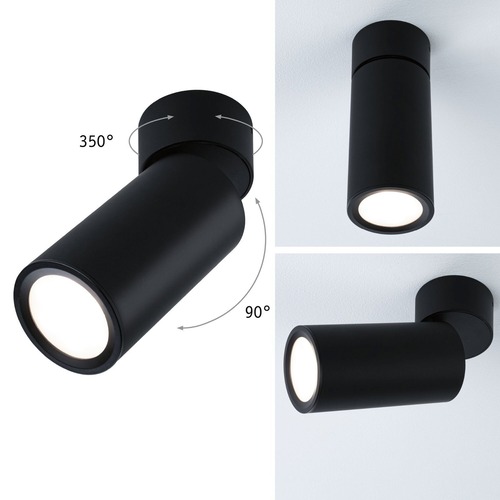 Kruhová - P 93089 LED stropní svítidlo 3-krokové-stmívatelné Turnal Coin 2700K 230V 6W stmívatelné černá mat - PAULMANN - foto 1
