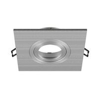 Hranatá - LA 1007636 NEW TRIA® 75 XL kroužek pro vestavbu do stropu, D: 11 Š: 11 H: 2,6 cm, IP 20, hliník - BIG WHITE (SLV)
