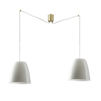 Dekorativní - FAN I-ARES-S2-BCO Závěsné svítidlo Ares, bílé, 2 x E27, 35 x 250 cm - FANEUROPE