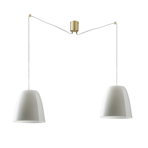 Dekorativní - FAN I-ARES-S2-BCO Závěsné svítidlo Ares, bílé, 2 x E27, 35 x 250 cm - FANEUROPE - foto 1