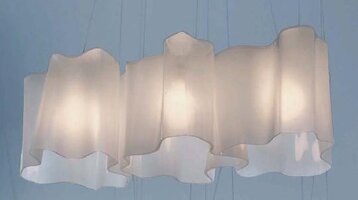 Dekorativní - AR 0455020A Závěsné svítidlo Logico 3 in linea 3x150W výška skla 31cm - ARTEMIDE