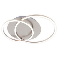 Kruhová - BRILO 3228-012 LED stropní svítidlo, 51,5 cm, 3200 LM, 40 W, matný nikl - BRILO